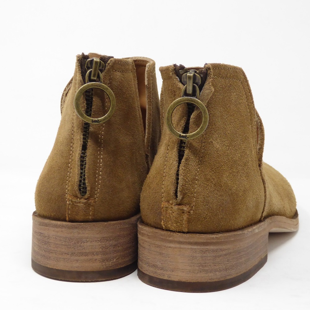 Beek Falcon Womens Ankle Boots Brown Suede Leather Back Zip Size 7.5 - Picture 6 of 10